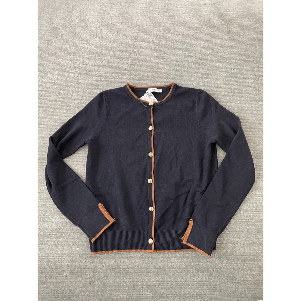 Mango Sweater Women XS Navy Blue Office Casual Office Minimalist Academia
